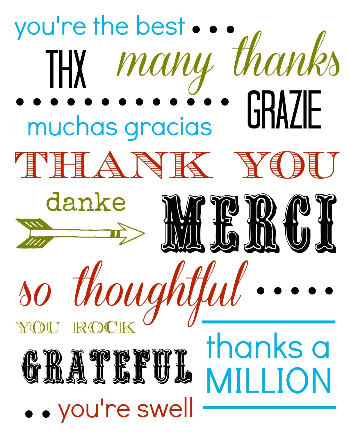 thank you card free printable